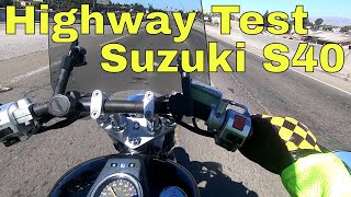 Highway Ride to work on Suzuki s40 Boulevard motorcycle [upl. by Ahsenahs403]