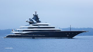 KISMET Yacht  first sea trials of brand new LURSSEN superyacht Project JAG in foggy weather  4K [upl. by Adolph]