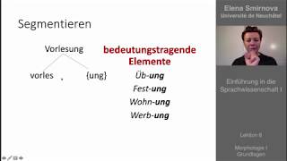 Einführung in die Sprachwissenschaft Thema 8  Morphologie [upl. by Warrick]