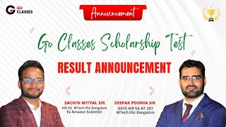 Result Announcement amp a BIG Surprise  Scholarship Test  GATE CS amp DA  GO Classes [upl. by Golub]