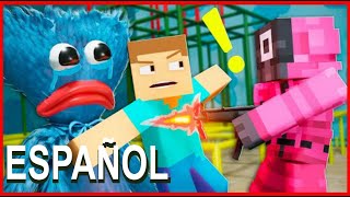 HUGGY WUGGY En SQUID GAME y MINECRAFT  Animación Español [upl. by Griffiths]