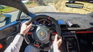 2023 Lamborghini Huracan Tecnica  POV Canyon Blast Binaural Audio [upl. by Benenson]