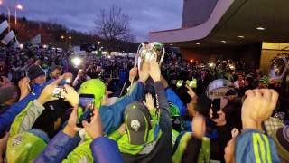 Sounders FC return to Seattle with MLS Cup 4K Video 121116 Soccer [upl. by Bastian]