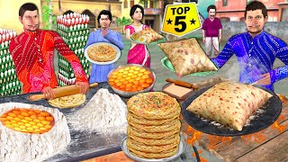 Cheese Pillow Paratha Zero Fat Chole Kulcha Cooking Street Food Collection Hindi Kahani Stories [upl. by Ydal]