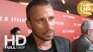 Matthias Schoenaerts interview at Red Sparrow premiere in London [upl. by Nomyaw]