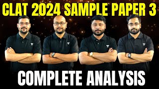 CLAT 2024  SAMPLE PAPER 3  Complete Analysis  CLAT 2024  CLAT  Unacademy CLAT clat clat2024 [upl. by Ynohtn187]