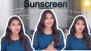 HOW to choose SUNSCREEN ☀️ Best sunscreen for your skin  Skin Care  Yours sarah [upl. by Cathlene]