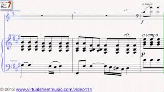 Domenico Dragonettis Concerto in A major doublebass and piano sheet music  Video Score [upl. by Drofhsa]