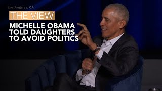 Michelle Obama Told Daughters To Avoid Politics  The View [upl. by Izawa]