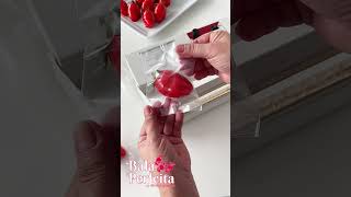 Como embalar bala baiana de morango com a seladora balabaiana caramelo brigadeiro morango doces [upl. by Maury]