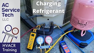 Charging R410A Refrigerant into an Air Conditioner Pressures Temps Tips [upl. by Kalvn]