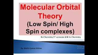 MOT Low spin High spin Complex Octahedral Complexes [upl. by Ngo]