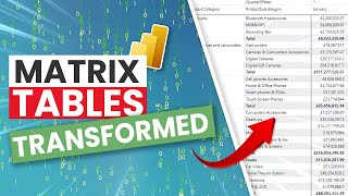 Ultimate Guide to MATRIX Tables in Power BI  2023 [upl. by Dyane333]