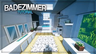 Modernes BADEZIMMER in Minecraft Bauen Tutorial [upl. by Elacim]