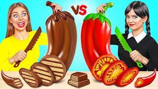 Défi Chocolat vs Réalité Nourriture  Idées Folles À Cuisiner par Choco DO [upl. by Anier]