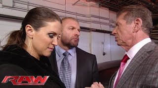 Mr McMahon expresses his disappointment in Triple H and Stephanie Raw November 24 2014 [upl. by Netsrek]