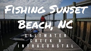 Jon Boat Fishing the Saltwater Creeks and Intracoastal Waterway in Sunset Beach North Carolina [upl. by Retrop]