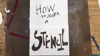 HOW TO MAKE A SIMPLE GRAFFITI STENCIL [upl. by Vincenty]