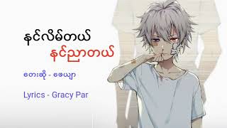 နင်လိမ်တယ် နင်ညာတယ် You Lie By Zay Yar  Myanmar NEW Sad Song Lyrics [upl. by Aleehs854]