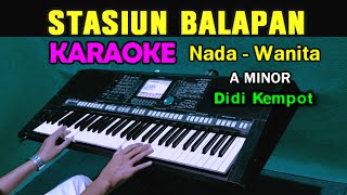 STASIUN BALAPAN  Didi Kempot  KARAOKE Nada Wanita [upl. by Winifield]