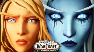 Uther Enters Sylvanas Cinematic Arthas Battles Sylvanas Dragonflight Lore [upl. by Aidroc445]