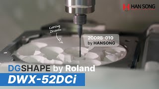 HANSONG Roland milling bur  Cutting Zirconia [upl. by Seta865]