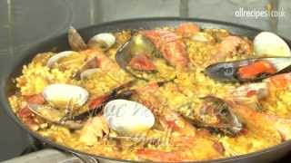 Paella recipe  How to make paella  Seafood paella [upl. by Rew]