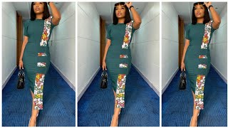 ANKARA Mix Match GOWN  DIY Ankara gown  How to cut and sew a gown [upl. by Nalehp]