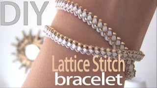 DIY Fashion ♥ Lattice Stitch Bracelet [upl. by Delainey885]