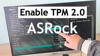 How to enable TPM 20 on ASROCK to install Windows 11 [upl. by Inglis]