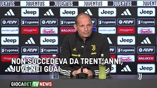 Serie A  Non succedeva da trent’anni Juve nei guai [upl. by Zirtaeb914]