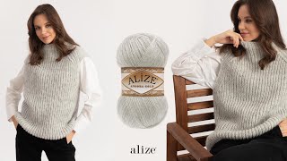 Alize Angora Gold ile Selanik Örgü Süveter [upl. by Dolores]