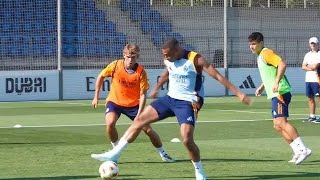 Kylian Mbappe Real Madrid Training Session football [upl. by Akiehsal]