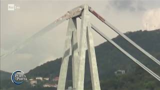 La ricostruzione del ponte nelleconomia ligure  Porta a porta 13092018 [upl. by Eivets645]