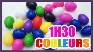 Compétitions des couleurs  Oeufs surprises pour apprendre les couleurs et les chiffres Titounis [upl. by Sualokcin]