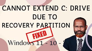 How To Fix Cannot Extend C Drive Because Of Recovery Partition In Windows 11108 [upl. by Ducan]