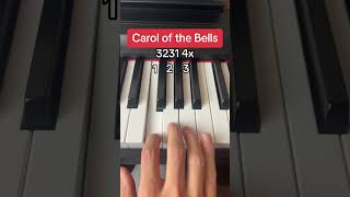 Carol of the Bells Tutorial Both Hands Easy Piano Christmas [upl. by Mall]