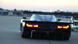 THUNDEROUS 2014 Corvette Daytona Prototypes Start Up and On Track Pure Sound [upl. by Auqenehs]