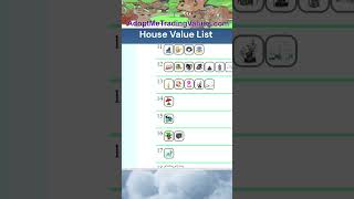 Adopt Me House Value List adoptmetrading [upl. by Gnak]