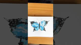 Stunning Butterfly Art Made From Leaves art drawing Painting shorts trending color subscribe [upl. by Gardel993]