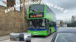 Keighley school buses coming back to the Depot [upl. by Nevil]