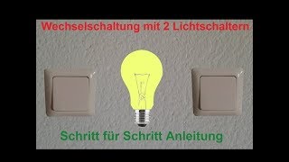 Elektroinstallation  Wechselschaltung verdrahten amp anschließen  Schritt f Schritt Anleitung [upl. by Miarfe]