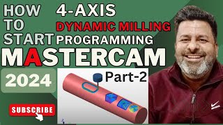 mastercam 4 axis area and dynamic part2 [upl. by Luben341]