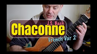 BWV 1004 Chaconne Guitar  Variation 4 French [upl. by Ahsii331]