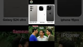 IQoo VS IPHONE VS SAMSUNG  iphone techmeme funny [upl. by Naihtniroc]