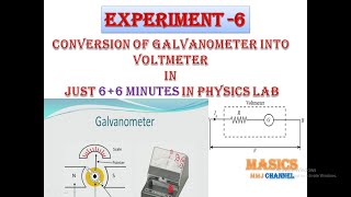 PHYSICS Class XII  Experiment 6 Conversion of galvanometer into voltmeter [upl. by Groh549]