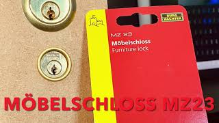 Möbelschloss MZ23 Furniture lockSchrankschloss öffnenSpindschloss knackenSekretär Schloss öffnen [upl. by Neils110]