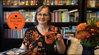 Halloween Bookcase Tour amp Halloween Book Collection Vlog [upl. by Ahserb]