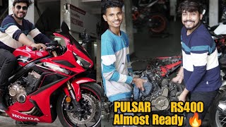 PulsarRS400 Ke First Start Ke Liye Gai and CBR Mill Gai 🔥 [upl. by Aiuqal259]