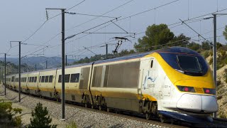 High speed train TGV and Eurostar in France [upl. by Eillehs]